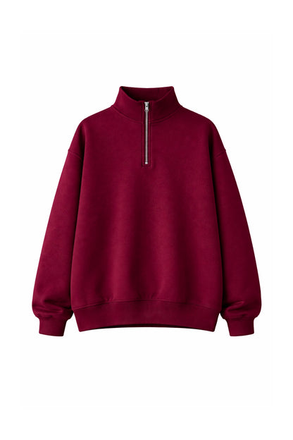 Quarter-zip oversized